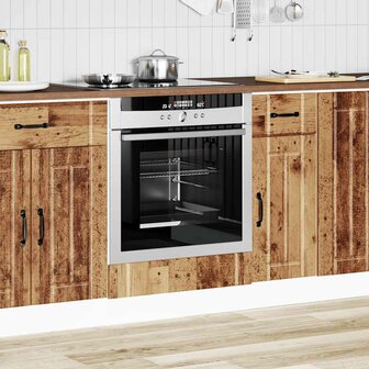 Ovenkast Lucca bewerkt hout oud houtkleurig 3