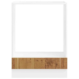 Ovenkast Lucca bewerkt hout oud houtkleurig 4