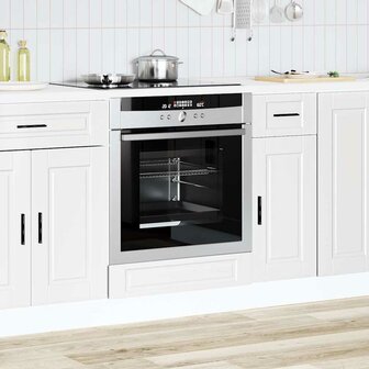 Ovenkast &amp;quot;Porto&amp;quot; bewerkt hout wit 3