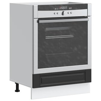 Ovenkast &amp;quot;Porto&amp;quot; bewerkt hout zwart 1