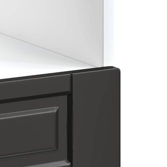 Ovenkast &amp;quot;Porto&amp;quot; bewerkt hout zwart 8