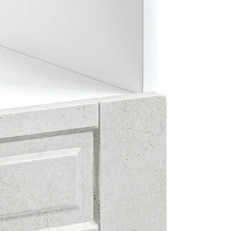 Ovenkast &amp;quot;Porto&amp;quot; bewerkt hout betongrijs 8