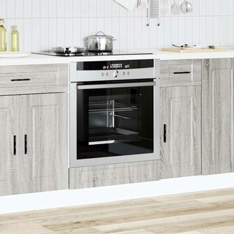 Ovenkast &amp;quot;Porto&amp;quot; bewerkt hout grijs sonoma eiken 1