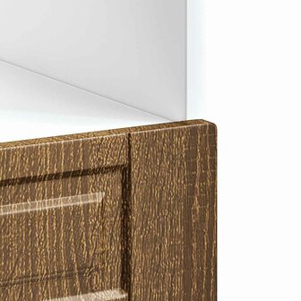 Ovenkast &amp;quot;Porto&amp;quot; bewerkt hout bruin eikenkleur 8