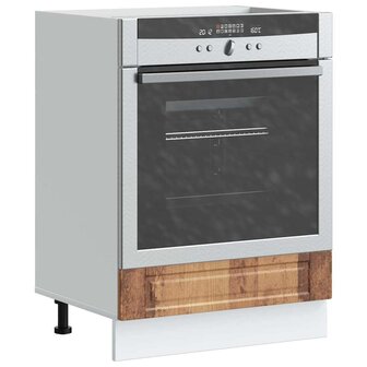 Ovenkast &amp;quot;Porto&amp;quot; bewerkt hout oud houtkleurig 1