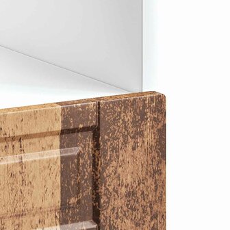 Ovenkast &amp;quot;Porto&amp;quot; bewerkt hout oud houtkleurig 8