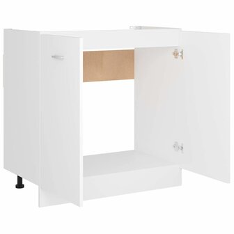 Wastafelonderkast Lyon 80x46x81,5 cm bewerkt hout wit 6