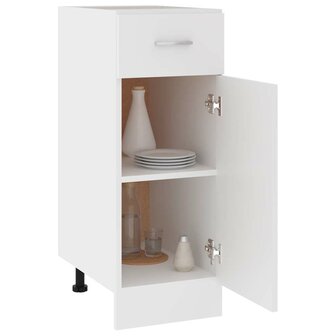 Onderkast met lade Lyon 30x46x81,5 cm bewerkt hout wit 4