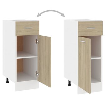 Onderkast met lade Lyon 30x46x81,5 cm bewerkt hout sonoma eiken 6