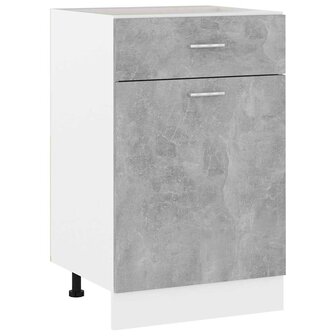 Onderkast met lade Lyon 50x46x81,5 cm bewerkt hout betongrijs 1