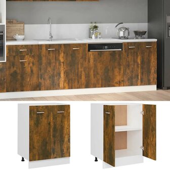 Onderkast Lyon 60x46x81,5 cm bewerkt hout gerookt eikenkleurig 3