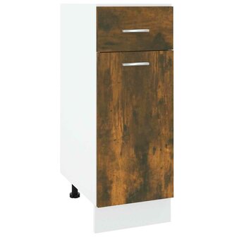 Onderkast met lade Lyon 30x46x81,5 cm bewerkt hout gerookt eiken 2