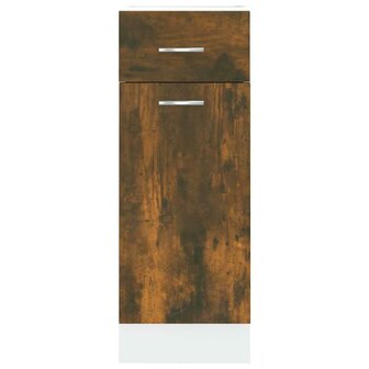 Onderkast met lade Lyon 30x46x81,5 cm bewerkt hout gerookt eiken 5
