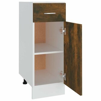 Onderkast met lade Lyon 30x46x81,5 cm bewerkt hout gerookt eiken 7