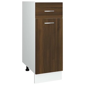 Onderkast met lade Lyon 30x46x81,5 cm bewerkt hout bruin eikenkleur 2