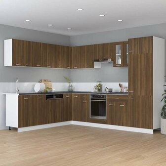 Onderkast met lade Lyon 30x46x81,5 cm bewerkt hout bruin eikenkleur 3