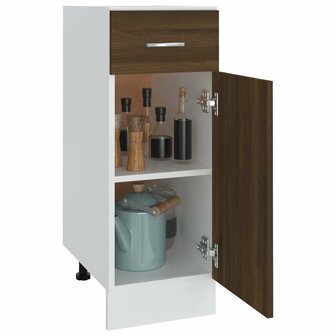 Onderkast met lade Lyon 30x46x81,5 cm bewerkt hout bruin eikenkleur 4