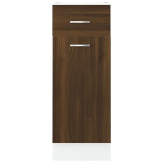 Onderkast met lade Lyon 30x46x81,5 cm bewerkt hout bruin eikenkleur 5