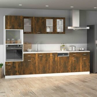 Onderkast met lade Lyon 40x46x81,5 cm bewerkt hout gerookt eiken 3