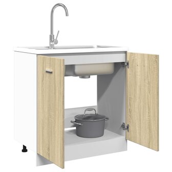 Onderkast Lyon 80x46x81,5 cm bewerkt hout sonoma eikenkleurig 4