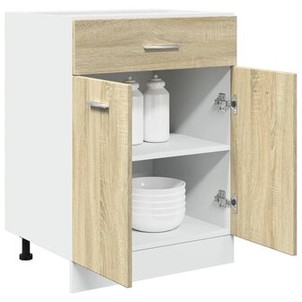 Onderkast met lade Lyon 60x46x81,5 cm bewerkt hout sonoma eikenkleurig 4
