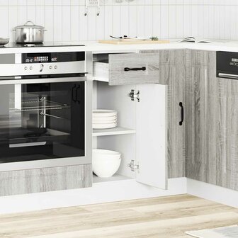 Onderkast Kalmar bewerkt hout grijs sonoma eiken 3