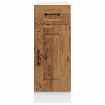 Onderkast Kalmar bewerkt hout oud houtkleurig 4