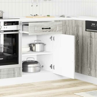 Onderkast Kalmar bewerkt hout grijs sonoma eiken 3