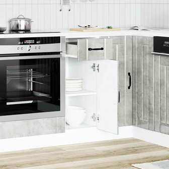 Onderkast Lucca bewerkt hout betongrijs 2