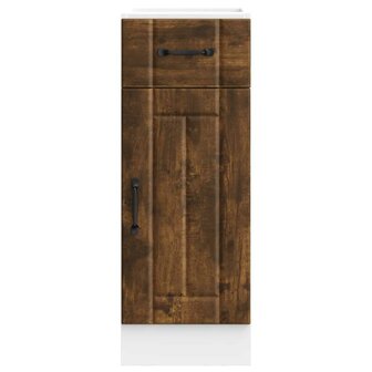 Onderkast Lucca bewerkt hout gerookt eikenkleurig 5