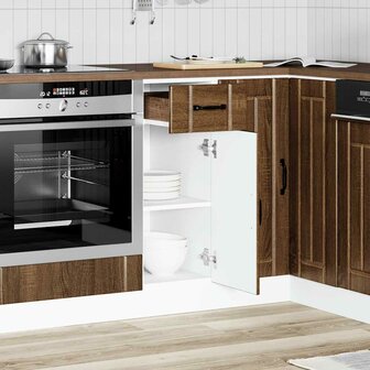 Onderkast Lucca bewerkt hout bruin eikenkleur 1