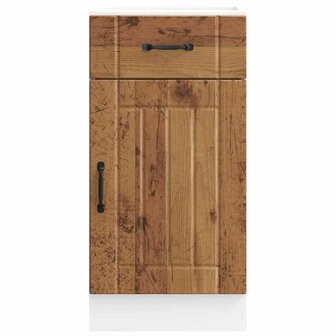 Onderkast Lucca bewerkt hout oud houtkleurig 5