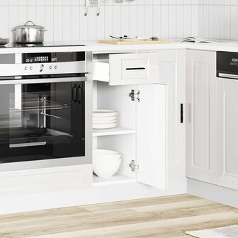 Onderkast &amp;quot;Porto&amp;quot; bewerkt hout hoogglans wit 3
