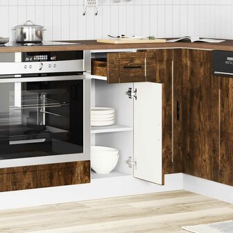 Onderkast &amp;quot;Porto&amp;quot; bewerkt hout gerookt eikenkleurig 3