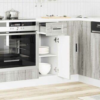 Onderkast &amp;quot;Porto&amp;quot; bewerkt hout grijs sonoma eiken 3