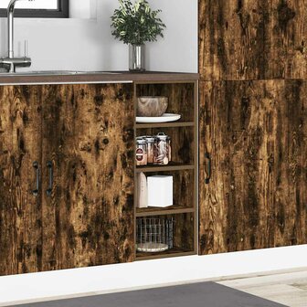 Onderkast Riga 30x44,5x81,5 cm bewerkt hout gerookt eikenkleurig 3
