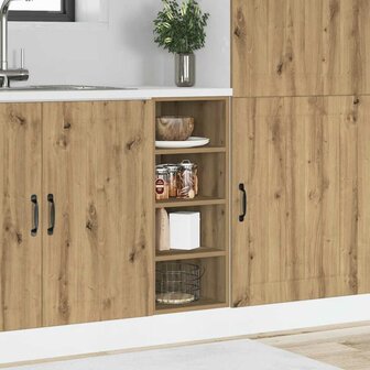 Onderkast Riga 30x44,5x81,5 cm bewerkt hout artisanaal eikenkleur 1