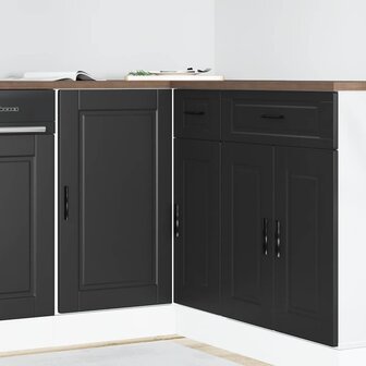 Onderkast &amp;quot;Porto&amp;quot; Zwart Bewerkt Hout 1