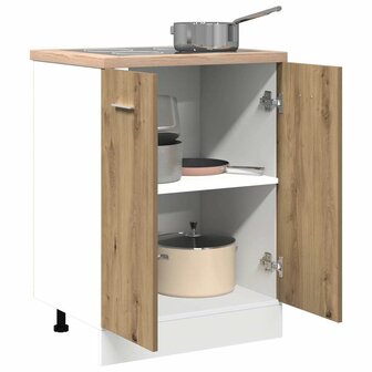 Onderkast Lyon 60x46x81,5 cm bewerkt hout artisanaal eikenkleur 4
