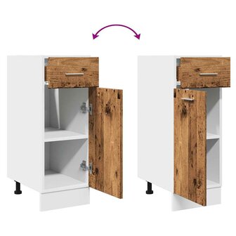Onderkast met lade Lyon 30x46x81,5 cm bewerkt hout oud houtkleurig 7