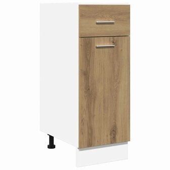 Onderkast met lade Lyon 30x46x81,5 cm bewerkt hout artisanaal eiken 2