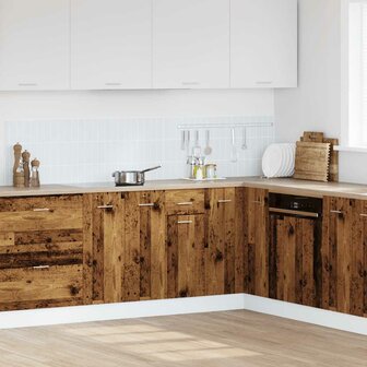 Onderkast met lade Lyon 40x46x81,5 cm bewerkt hout oud houtkleurig 3