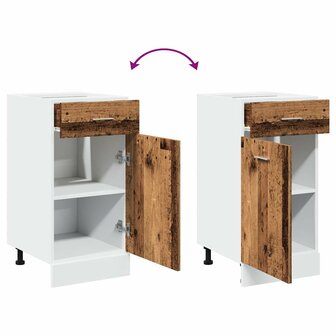 Onderkast met lade Lyon 40x46x81,5 cm bewerkt hout oud houtkleurig 7