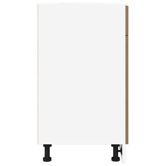 Onderkast met lade Lyon 40x46x81,5 cm bewerkt hout artisanaal eiken 5