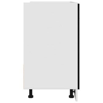 Onderkast voor spoelbak zwart eiken 80x46x81,5 cm bewerkt hout 7