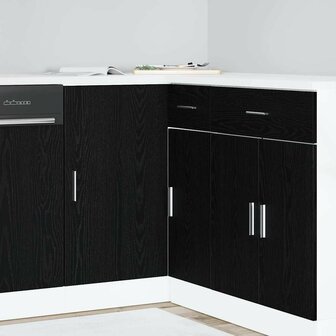 Keuken Hoek Onderkast Zwart eiken 86 x 46 x 81,5 cm 1