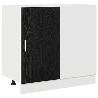 Keuken Hoek Onderkast Zwart eiken 86 x 46 x 81,5 cm 2