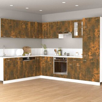 Bovenkast Lyon 60x31x40 cm bewerkt hout gerookt eikenkleurig 1