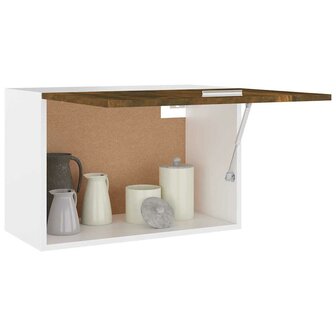 Bovenkast Lyon 60x31x40 cm bewerkt hout gerookt eikenkleurig 4