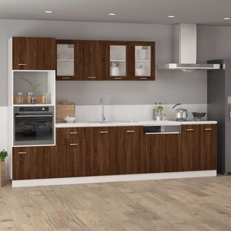 Bovenkast Lyon 39,5x31x60 cm bewerkt hout bruin eikenkleur 3
